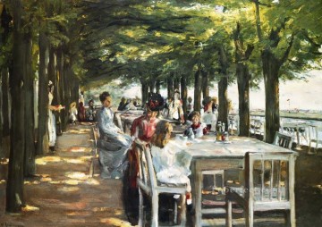 ニーンシュテッテン・アポン・エルベのレストラン・ヤコブのテラス マックス・リーバーマン ドイツ印象派 Oil Paintings